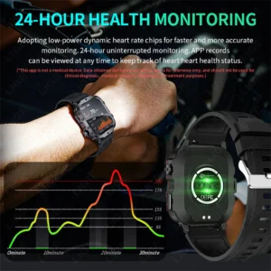 Lige Bw0667 Men's Outdoor Smart Watch 1.96" HD Display