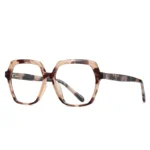 Big Frame Vintage Myopia Eyeglass Frames New Transparent Brown Flat Lens Eyewear Computer TR90 Women Blue Light Blocking Glasses