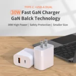30w Dual Ports30w GaN Usb c Charger Adaptateur Type c for iphone Charger 20w Original