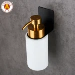 Matte Lotion Pump Glass Soap Dispenser with 304 Stainless Steel Pump Luxury Modern Soap Dispenser for Bathroom Accessories