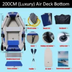 Solar Marine B200-3 200 cm 2 m 6.6 ft Air Mat Deck Floor Inflatable 1-2 Person PVC Fishing Kayak Rowing Boat