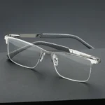 New Luxury 1.50 Degree Women Eyewear Metal Half Frame Blue Light Protection Reading Glasses Men