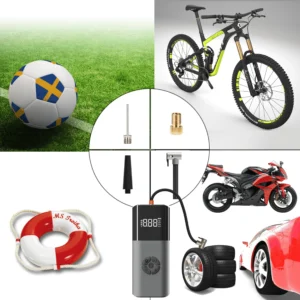 Nexest Portable Electric Pressure Pump Tire Inflator for Cars Bikes Air Inflatable Pump With Tire Pressure Monitor Outdoor Use