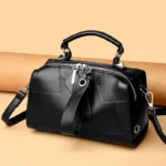 Fall Trendy Designer Women’s Purse Handbag Luxury PU Leather with Zip Closure Vintage Candy Pattern Branded Handbag