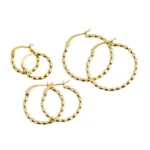 925 Sterling Silver Earring Women European and American Plain Chic Ball Bead 925 Silver Big Hoop Earring for Women