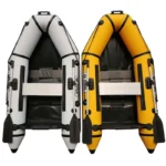 Solar Marine 3 Person 230cm 2.3m 7.5ft Slat Wood Floor PVC Inflatable Speed Assault Boat With 3 Luxury Life Vest Oar Accessories