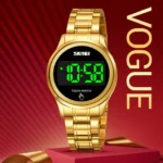 Smart Stainless Steel Touch Smartwatch Big Display, Gold Finish, Business Class Wristwatch