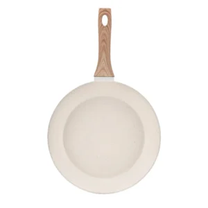12PCS White Black High Quality Nonstick Medical Stone Wooden Handle Frying Pan Wok Soup Pots Granite Cookware Set