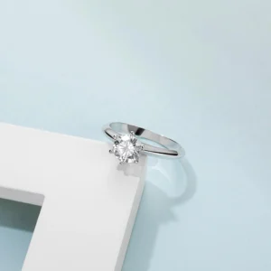 Engagement Moissanite Diamond Jewellery 925 Sterling Silver 1 Carat Women Moissanite Ring