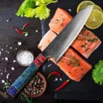 XITUO Damascus Kitchen Knife Set Full Tang Quenching Forging Japanese Damascus Steel Knife Vg10 Cooking Fillet Fish Chef Knife