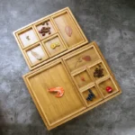 16-Inch Healthy Bamboo Serving Tray with Handle for Restaurant Breakfast Hotel Wooden Food Serving Tray