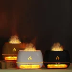 5V Plug in Diffusers Aroma Essential Oil Flame Room Perfumery Diffuser with Flame Light