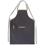 Grey Style Barista Cotton Canvas Wear Resistant Washable Tool Apron