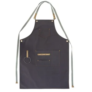 Grey Style Barista Cotton Canvas Wear Resistant Washable Tool Apron