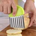 Potato Carrot Chip Dough Manual Crinkle Wavy Cutter Chopper Vegetable Fruit Slicer Stainless Steel Kitchen Tools