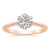 18k rose gold 1ct moissanite ring