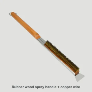 Wooden Handle Pizza Brush Long Handle Pizza Brush Pizza Stone Baking Heat Insulation Hand Clip Set Oven Cleaning Brush