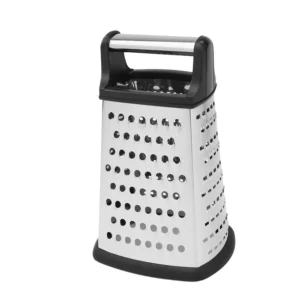 Professional 4 Sided Stainless Steel Cheese Grater Kitchen Manual Vegetable Grater with Handle for Gringer Potatoes