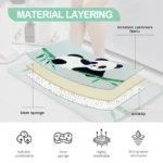 Non Slip Washable Cute Cartoon Panda Absorbent Microfiber Bath Rug Small Bath Mat for Bathroom