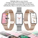 VALDUS Luxury Women Wristwatch Mobile Phone ZX19 Stainless Steel Fashion Smart Watch IP68 Waterproof BT Call Reloj Smart Watch