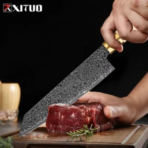 XITUO Japan Damascus Steel Knife Set Razor Sharp Kitchen Chef Knife Hotel Home Professional Cooking Knife with Ergonomic Handle