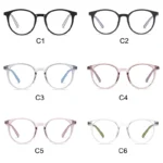 TR90 High Quality Men Women Round Anti-blue Glasses Computer Glasses Blue Light Blocking Anti Ray