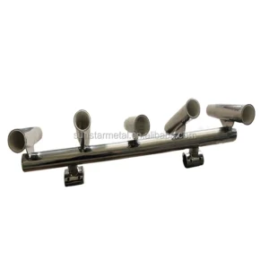 Adjustable 5-Tube Stainless Steel Fishing Rod Holder