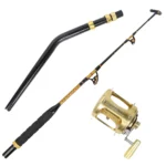 Tuna Ocean Boat Drum Fishing Reel Big Game Trolling Reel and Rod Combo for Saltwater