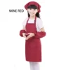 Burgundy(Apron+Oversleeve+Hat)