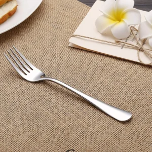 High Quality Stainless Steel Cutlery Set Gold Fork and Polished PP Spoon for Coffee Mugs for Camping and Hotels