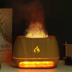 5V Plug in Diffusers Aroma Essential Oil Flame Room Perfumery Diffuser with Flame Light