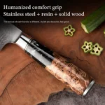 XITUO 1-9 Pieces Damascus Steel Kitchen Knives Set Sharp Chef Knife Black Resin Handle Kitchen Utility Cutting Tools