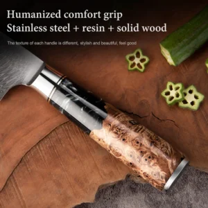 XITUO 1-9 Pieces Damascus Steel Kitchen Knives Set Sharp Chef Knife Black Resin Handle Kitchen Utility Cutting Tools