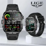 Lige  Bw0667 Men’s Outdoor Smart Watch Waterproof Sports Fitness Call Health Monitor 1.96″ HD Display Smartwatch for Android IOS