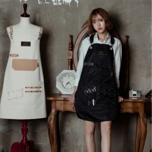 SunYue Barber Waterproof Oilproof Black Apron Hairdresser