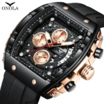 High Quality Fashion Sports ONOLA Brand Watch for Men Night Light Quartz Chronograph Watch Watches