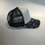 HN0002R Fashion Casquette Mesh Tennis  Running Embroidery Black Sport Cap With Patchwork Premium Trucker Hat