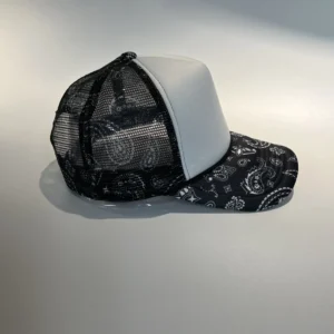 HN0002R Fashion Casquette Mesh Tennis  Running Embroidery Black Sport Cap With Patchwork Premium Trucker Hat