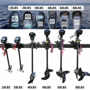 Solarmarine 12V 28LBS Electric Trolling Motor for Inflatable Fishing Boat Electric Outboard Engine