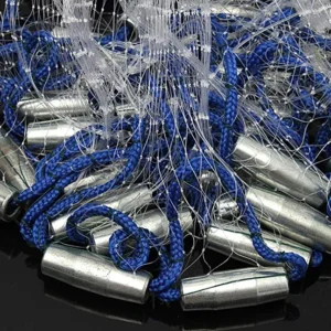 Saltwater Fishing Cast Net Easy Throw Hand Cast Net Strong Nylon/Tire Line Mesh Spin Bait Trap with Sink