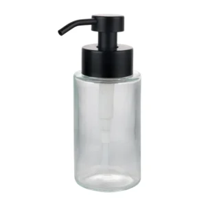Matte Lotion Pump Glass Soap Dispenser with 304 Stainless Steel Pump Luxury Modern Soap Dispenser for Bathroom Accessories