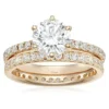 14k yellow gold 1.5ct 7.5mm moissanite ring