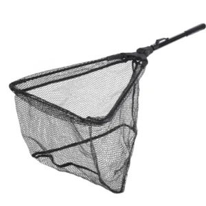78CM Folding Fish Landing Net Portable Collapsible Triangular Fly Fishing Long Handle  Landing Net