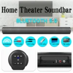 BS-10 Sound Bars for TV with FM, Wireless Speaker Soundbar Home Theater Surround Sound System TF Card/Aux/RCA Connection