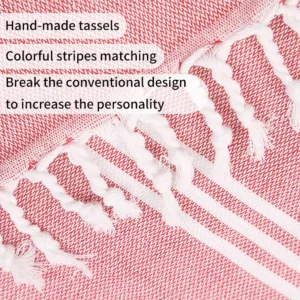 Quick Dry Hooded Beach Robe 100% Cotton Turkish Surf Poncho Towel for Adults & Kids Striped Pattern for Swimming