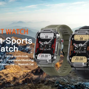 VALDUS1.85 HD Large Screen Body Temperature Monitor Smart Watch MK66