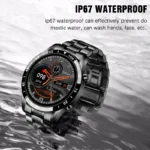 LIGE BW0189 Men’s Smartwatch Full Touchscreen Fitness Tracker IPS Wearable Devices IP68 Waterproof Smart Bracelet for Sports