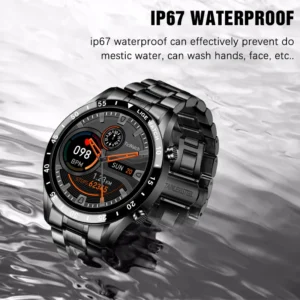 LIGE BW0189 Men's Smartwatch Full Touchscreen Fitness Tracker IPS Wearable Devices IP68 Waterproof Smart Bracelet for Sports