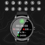 Waterproof Smartwatch O₂ & Health Monitor | Round Touch Screen