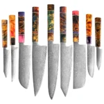 XITUO Damascus Kitchen Knife Set Full Tang Quenching Forging Japanese Damascus Steel Knife Vg10 Cooking Fillet Fish Chef Knife
